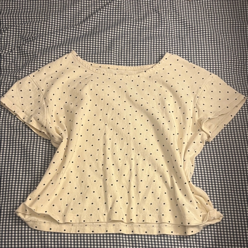 Madewell Cream Polka Dot Blouse